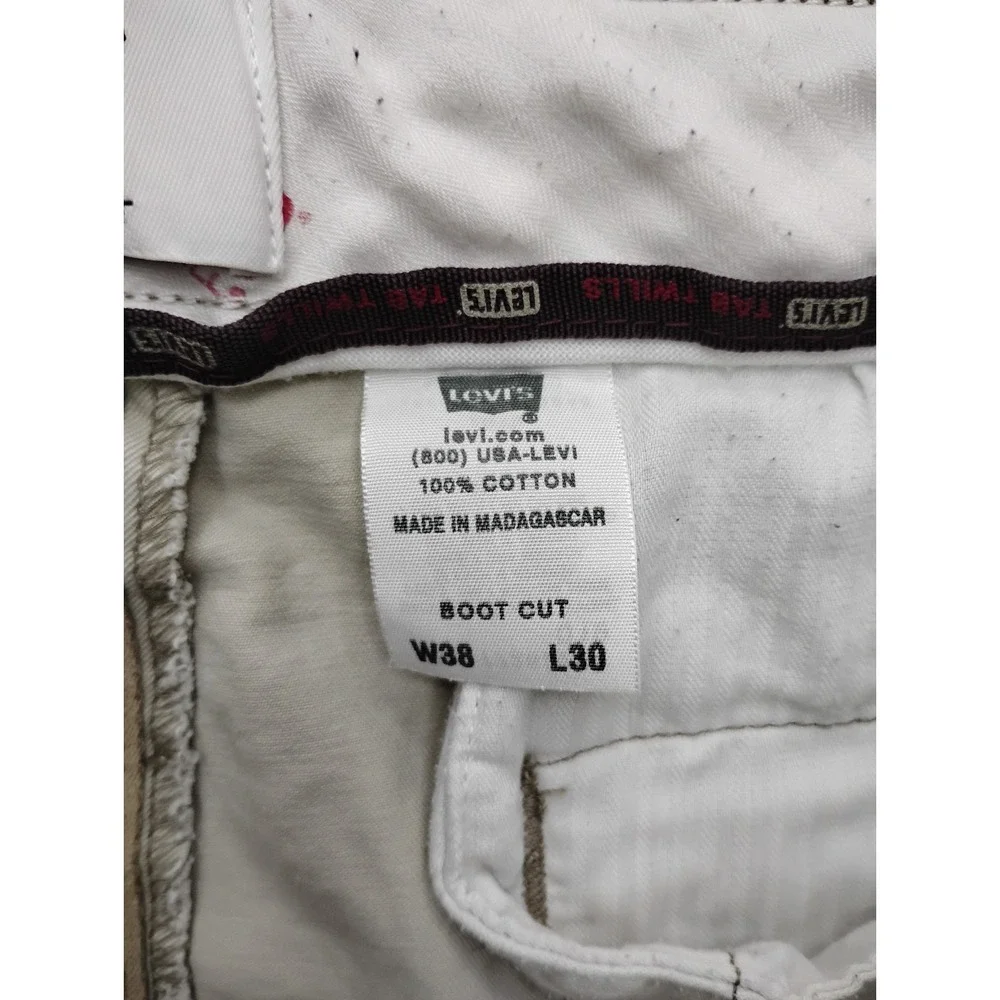 Levi's Tab Twills Pants Low Boot Cut Vintage Mens 38x30 y2k 2005